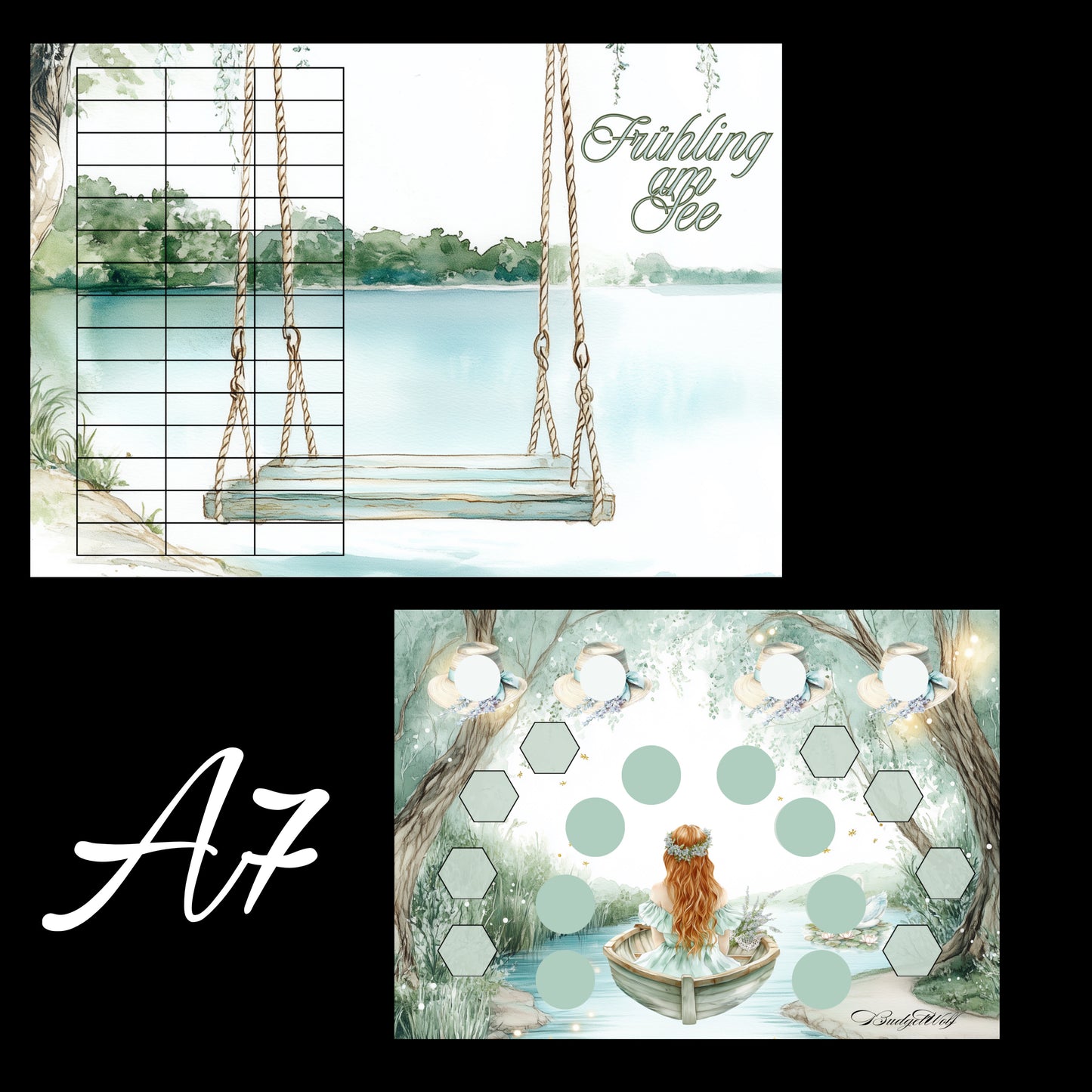 Jahreszeiten Klappkarten A7