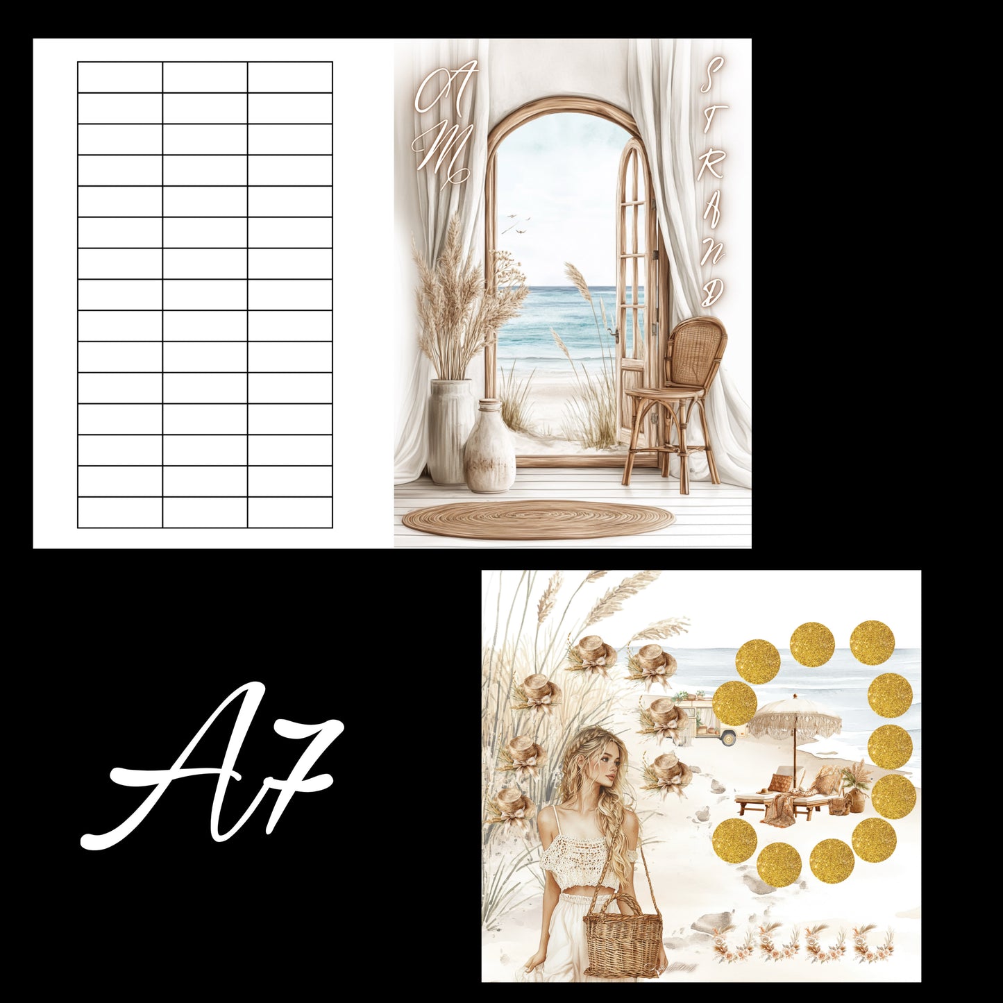 Jahreszeiten Klappkarten A7